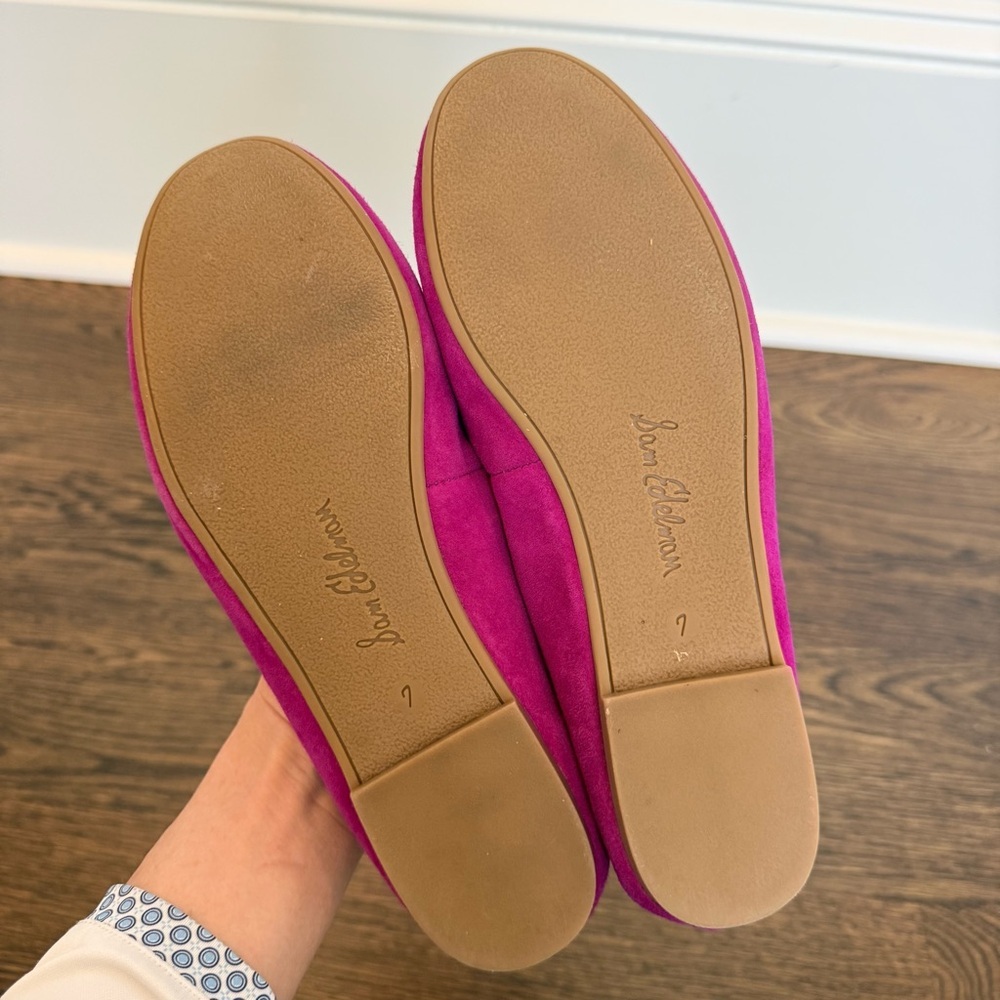 Sam Edelman Women's Pink Scalloped Flats - Picture 6 of 6